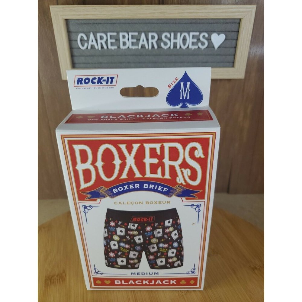 Main and Local ROCK-IT BLACKJACK Boxer Briefs Mens Size MEDIUM 32-34